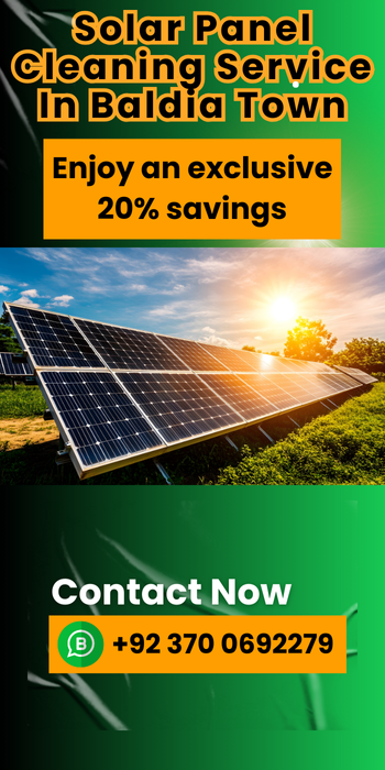 Solar Panel Cleaning Service in baldia town karachi